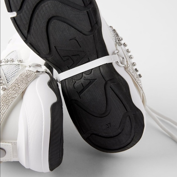 ZARA BNWT Bejeweled Sneakers US Size 9 - Picture 5 of 5